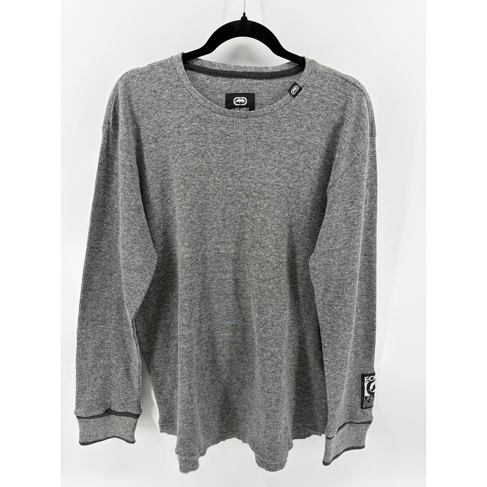 Echo Unlt, Waffle Thermal Cotton Blend, Long Sleeve Shirt, Men's Size XL